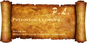 Petrovics Lizandra névjegykártya
